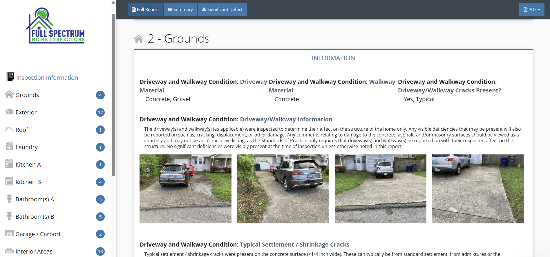 Chattanooga Full Spectrum Home Inspectors Report